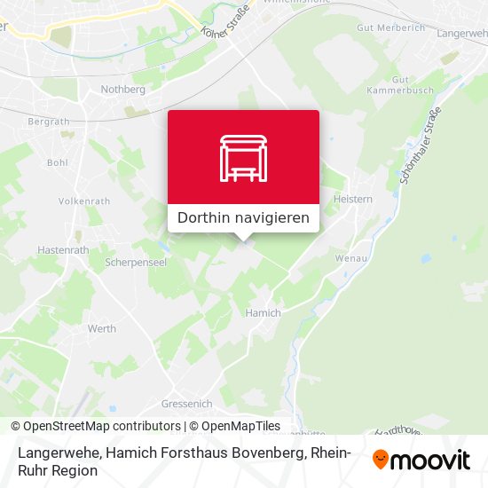 Langerwehe, Hamich Forsthaus Bovenberg Karte