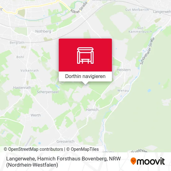 Langerwehe, Hamich Forsthaus Bovenberg Karte
