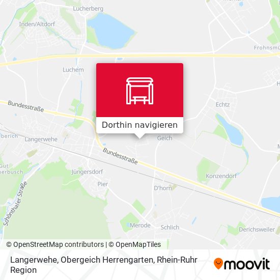 Langerwehe, Obergeich Herrengarten Karte