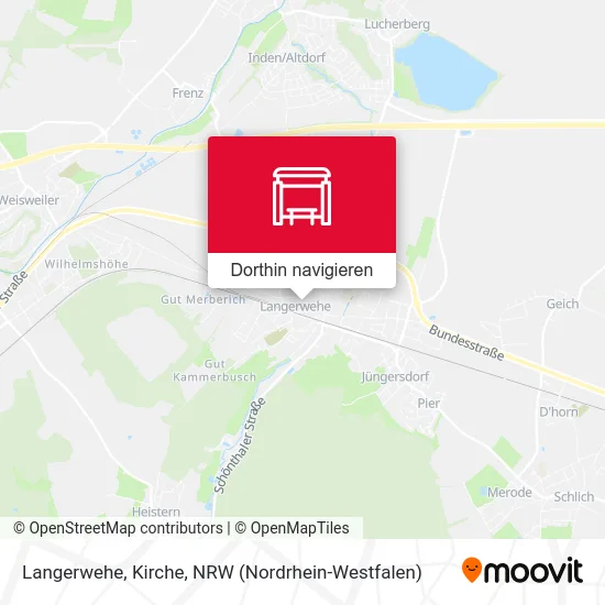 Langerwehe, Kirche Karte