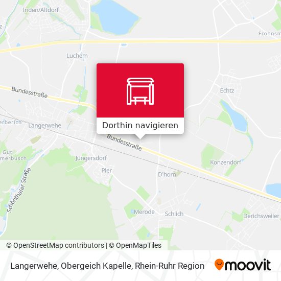 Langerwehe, Obergeich Kapelle Karte