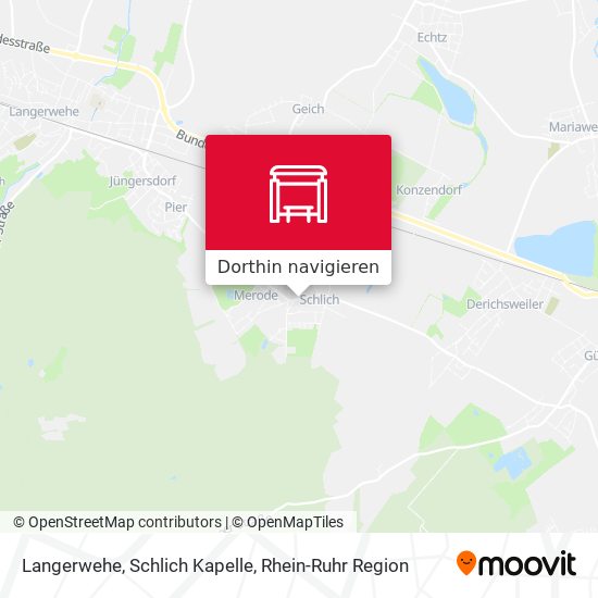 Langerwehe, Schlich Kapelle Karte