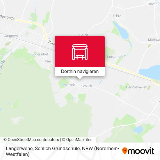 Langerwehe, Schlich Grundschule Karte