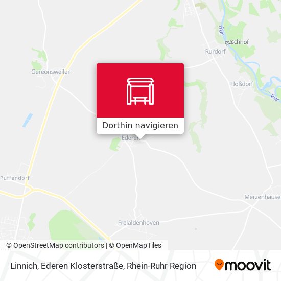Linnich, Ederen Klosterstraße Karte