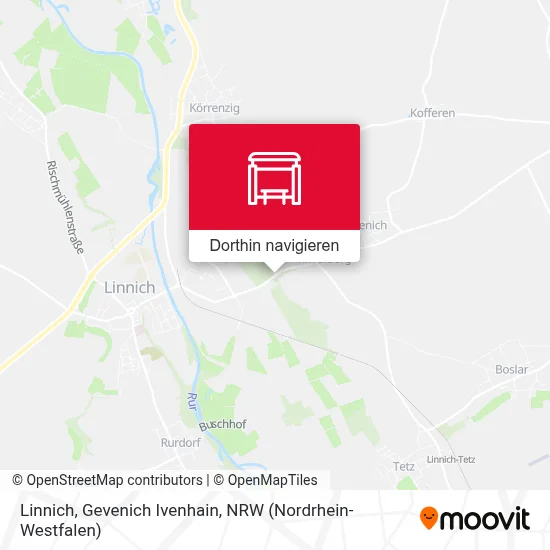 Linnich, Gevenich Ivenhain Karte