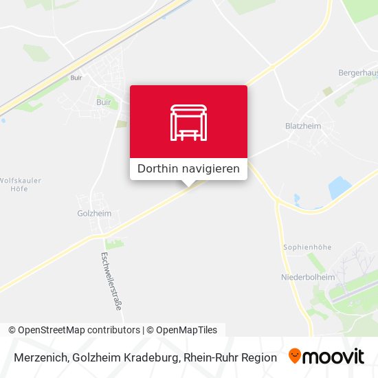 Merzenich, Golzheim Kradeburg Karte