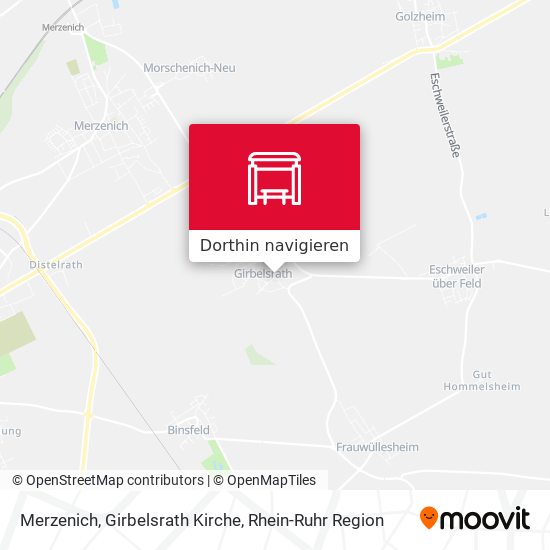 Merzenich, Girbelsrath Kirche Karte
