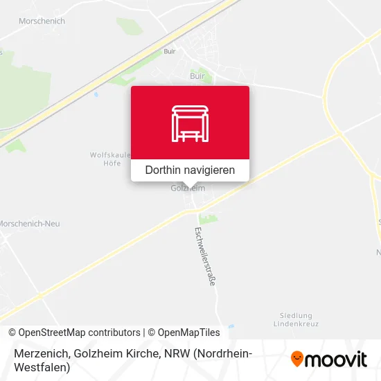 Merzenich, Golzheim Kirche Karte