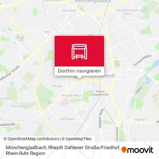 Mönchengladbach, Rheydt Dahlener Straße / Friedhof Karte