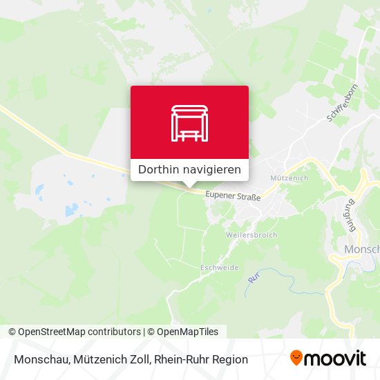 Monschau, Mützenich Zoll Karte
