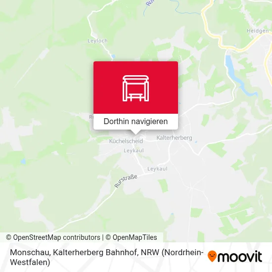 Monschau, Kalterherberg Bahnhof Karte