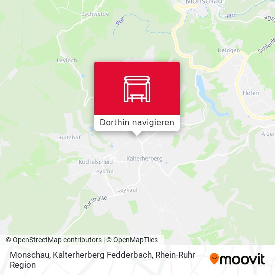 Monschau, Kalterherberg Fedderbach Karte