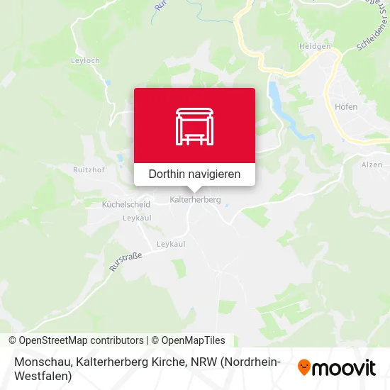 Monschau, Kalterherberg Kirche Karte