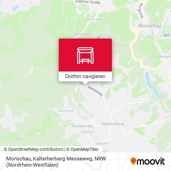 Monschau, Kalterherberg Messeweg Karte