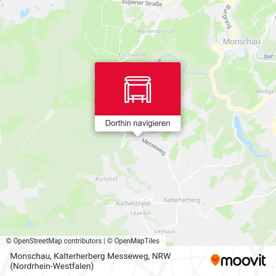 Monschau, Kalterherberg Messeweg Karte