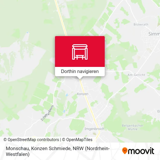 Monschau, Konzen Schmiede Karte