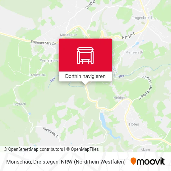 Monschau, Dreistegen Karte