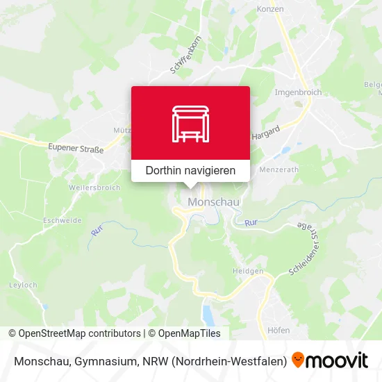 Monschau, Gymnasium Karte
