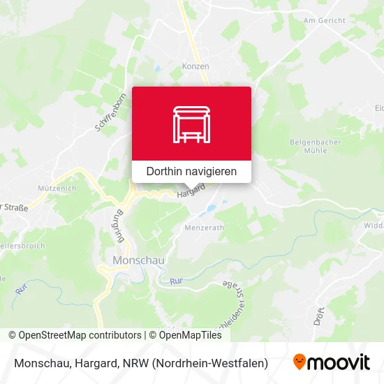 Monschau, Hargard Karte