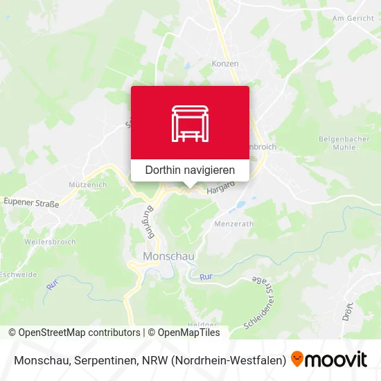 Monschau, Serpentinen Karte