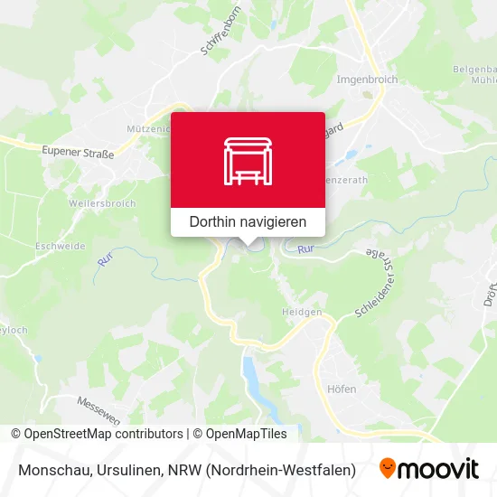 Monschau, Ursulinen Karte