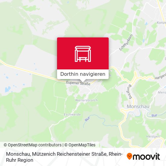 Monschau, Mützenich Reichensteiner Straße Karte
