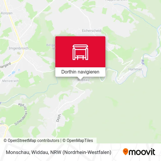 Monschau, Widdau Karte