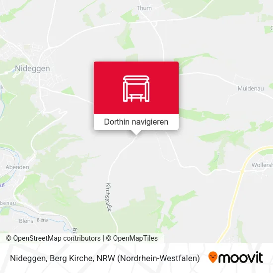 Nideggen, Berg Kirche Karte