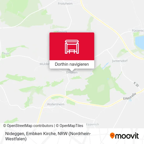 Nideggen, Embken Kirche Karte