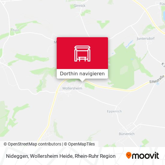 Nideggen, Wollersheim Heide Karte