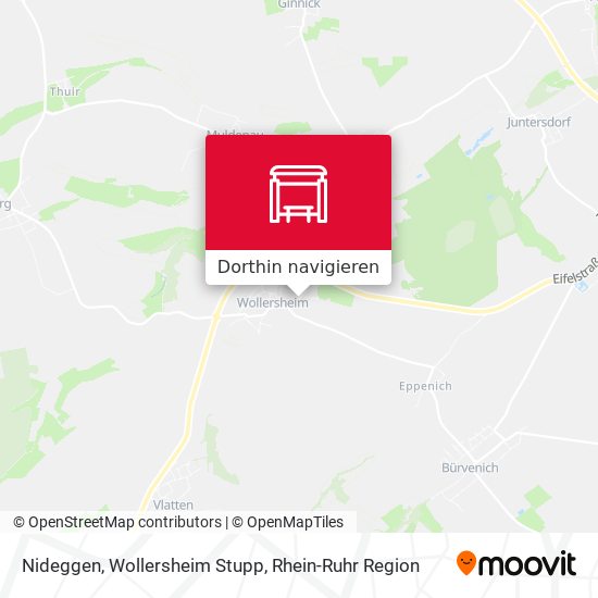 Nideggen, Wollersheim Stupp Karte