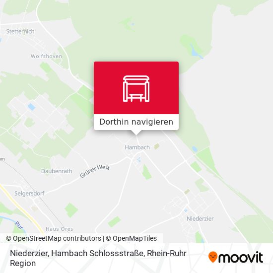 Niederzier, Hambach Schlossstraße Karte
