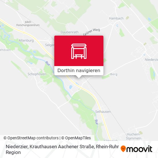 Niederzier, Krauthausen Aachener Straße Karte