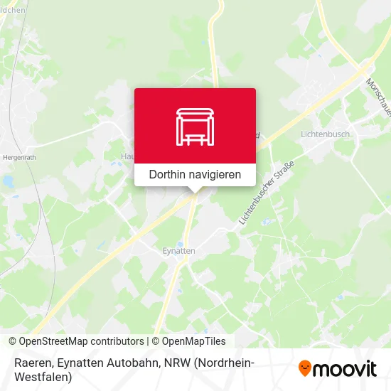 Raeren, Eynatten Autobahn Karte