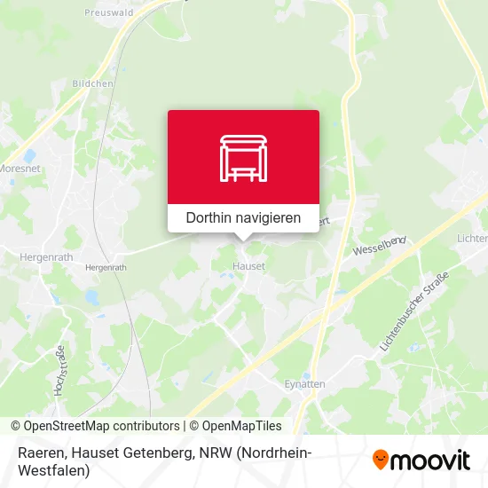 Raeren, Hauset Getenberg Karte