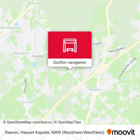 Raeren, Hauset Kapelle Karte