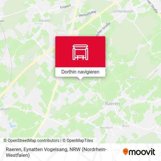 Raeren, Eynatten Vogelsang Karte