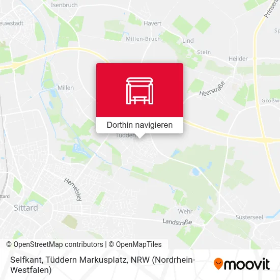 Selfkant, Tüddern Markusplatz Karte