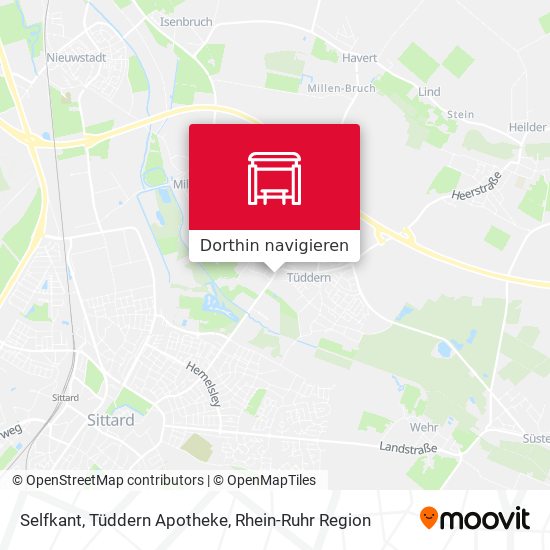 Selfkant, Tüddern Apotheke Karte