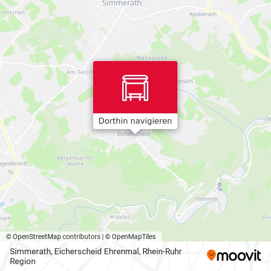 Simmerath, Eicherscheid Ehrenmal Karte