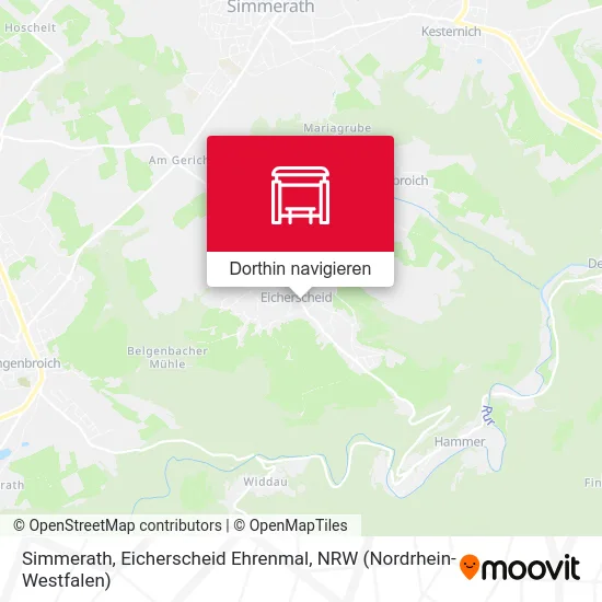 Simmerath, Eicherscheid Ehrenmal Karte