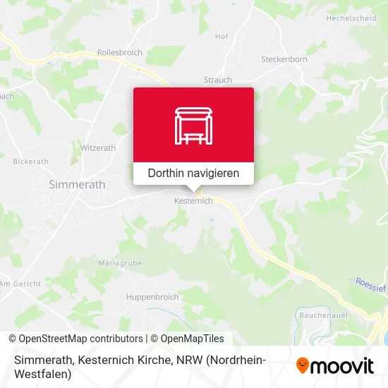 Simmerath, Kesternich Kirche Karte