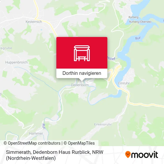 Simmerath, Dedenborn Haus Rurblick Karte