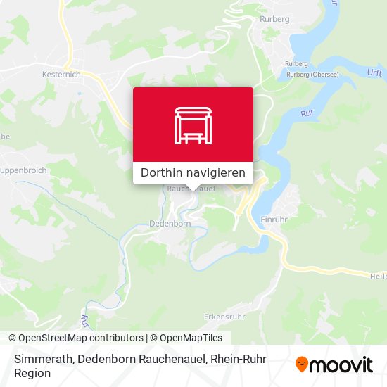Simmerath, Dedenborn Rauchenauel Karte