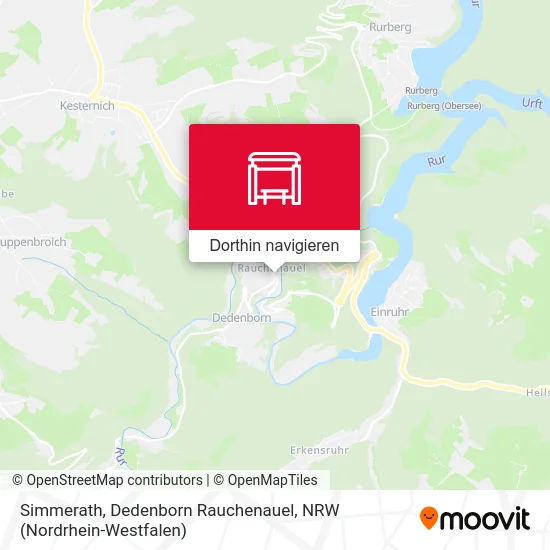 Simmerath, Dedenborn Rauchenauel Karte