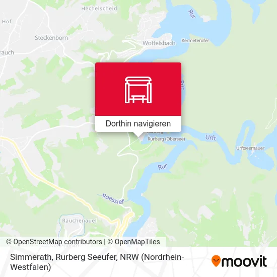 Simmerath, Rurberg Seeufer Karte