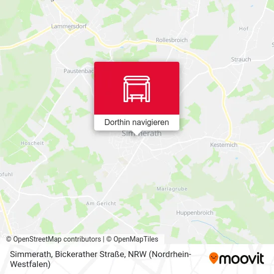 Simmerath, Bickerather Straße Karte