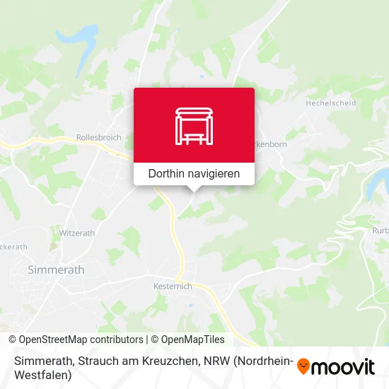 Simmerath, Strauch am Kreuzchen Karte