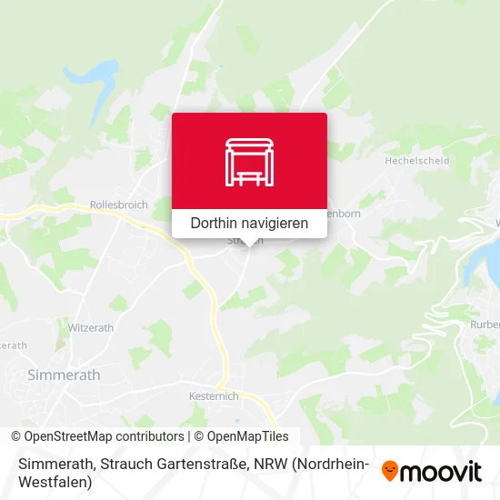 Simmerath, Strauch Gartenstraße Karte