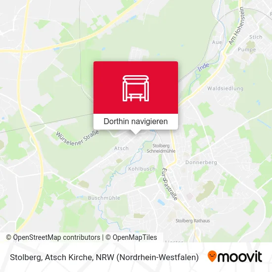 Stolberg, Atsch Kirche Karte